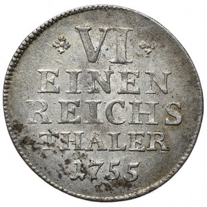 Niemcy, Brandenburgia-Ansbach, 1/6 talara 1755