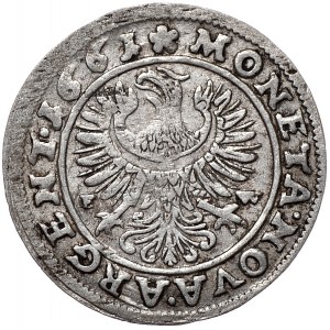 Śląsk, Księstwo legnicko-brzesko-wołowskie, Ludwik IV Legnicki, 3 krajcary 1661 E-W, Brzeg