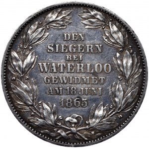 Niemcy, Hanower, talar historyczny 1865, 50 rocznica zwycięstwa pod Waterloo