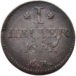 Niemcy, Frankfurt-miasto, 1 heller 1814