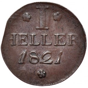 Niemcy, Frankfurt-miasto, 1 heller 1821