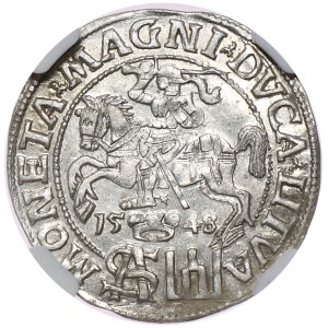 Zygmunt II August, grosz na stopę polską 1548, Wilno