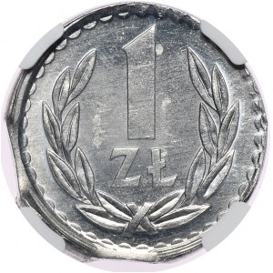 1 złoty 1984 destrukt, podwójna końcówka blachy.