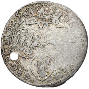 Zygmunt III Waza, szóstak 1625, przebitka na innej monecie. Ekstremalnie rzadki