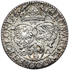 Zygmunt III Waza, szóstak 1596, Malbork, mała głowa