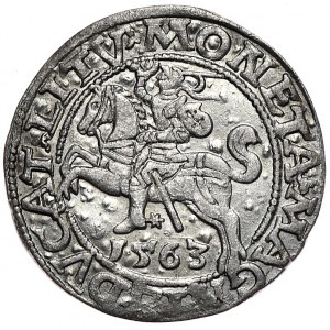 Zygmunt II August, półgrosz 1563, Wilno, LI/LITV, duża Pogoń