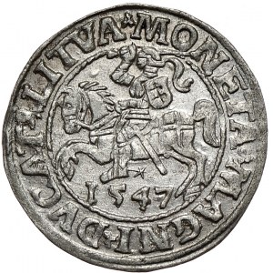 Zygmunt II August, półgrosz 1547, Wilno, LI/LITVA