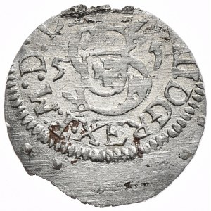 Zygmunt III Waza, szeląg 1615, Wilno, skrócona data z błędem 5-1 zamiast 1-5.