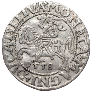 Zygmunt II August, półgrosz 1558, Wilno, LI/LITVA, mała data.