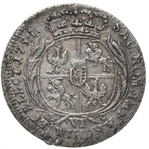 August III, szóstak 1754, Lipsk, mniejsza głowa