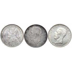 Szwecja, 3 x 2 korony 1897, 1938, 1939