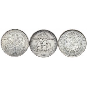 Szwecja, 3 x 2 korony 1897, 1938, 1939