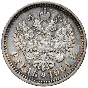 Rosja, Mikołaj II, Rubel 1901 ФЗ, Petersburg, rzadszy rocznik