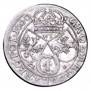 Jan II Kazimierz, szóstak 1660 TLB - śliczny, rzadszy