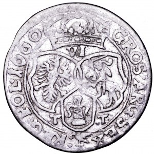 Jan II Kazimierz, szóstak 1660 TT - bardzo ładny