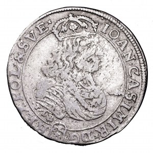 Jan II Kazimierz, ort 1668 TLB, Kraków - herb Ślepowron