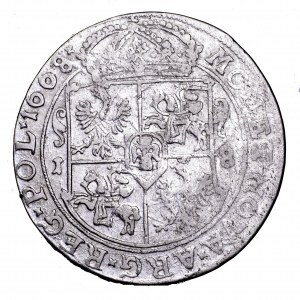Jan II Kazimierz, ort 1668 TLB, Kraków - herb Ślepowron