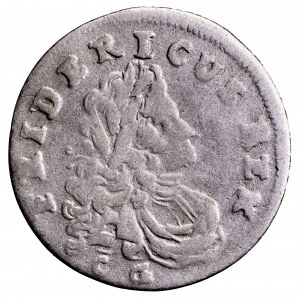 Prusy, Fryderyk I, 3 grosze 1709 CG - rzadki nominał