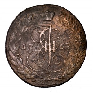 Rosja, Katarzyna II, 5 kopiejek 1767 EM