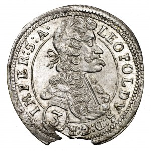 Austria, Leopold I, 3 krajcary 1699 GE, Praga