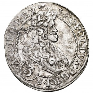 Śląsk, Leopold I, 3 krajcary 1698 MMW, Wrocław