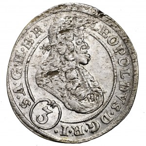 Śląsk, Leopold I, 3 krajcary 1696 MMW, Wrocław