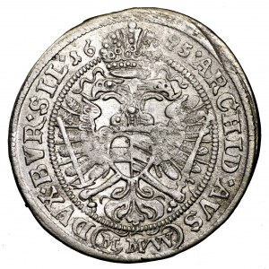 Śląsk, Leopold I, 3 krajcary 1695 MMW, Wrocław