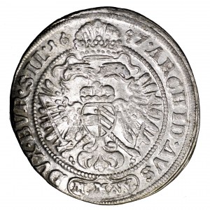 Śląsk, Leopold I, 3 krajcary 1697 MMW, Wrocław