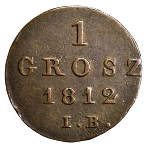 Księstwo Warszawskie, grosz 1812 IB - ładny