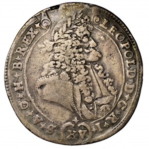 Węgry, Leopold I, 15 krajcarów 1696 NB, Nagybanya