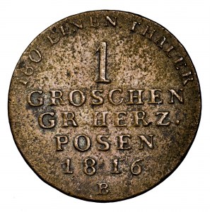 Wielkie Księstwo Poznańskie, grosz 1816 B, Wrocław