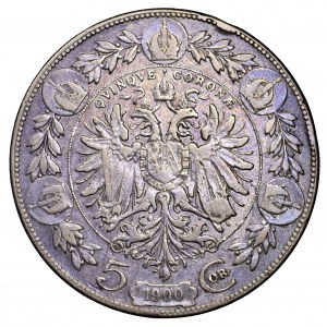 Austria, 5 koron 1900