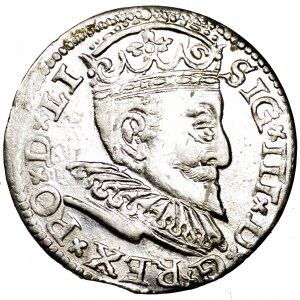 Zygmunt III Waza, trojak 1594, Ryga - bardzo ładny