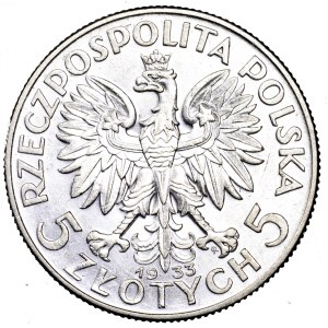 II Rzeczpospolita, 5 złotych 1933, Polonia