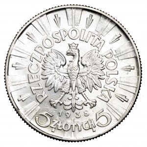 II Rzeczpospolita, 5 złotych 1938, Piłsudski - rzadsze