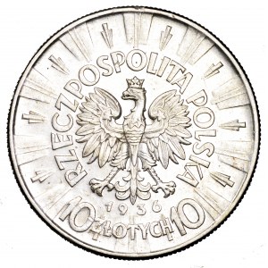 II Rzeczpospolita, 10 złotych 1936, Piłsudski