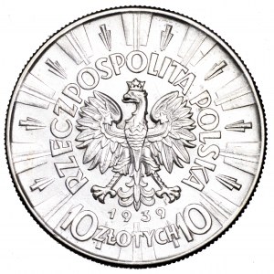 II Rzeczpospolita, 10 złotych 1939, Piłsudski - rzadsze