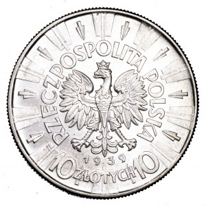II Rzeczpospolita, 10 złotych 1939, Piłsudski