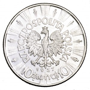 II Rzeczpospolita, 10 złotych 1937, Piłsudski