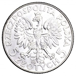 II Rzeczpospolita, 5 złotych 1934, Polonia