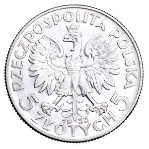 II Rzeczpospolita, 5 złotych 1933, Polonia