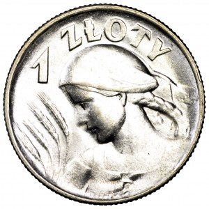 II Rzeczpospolita, 1 złoty 1925, Żniwiarka, Londyn