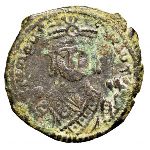 Bizancjum, Maurycy Tyberiusz, follis 597-598, Antiochia