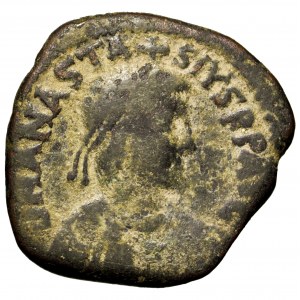 Bizancjum, Anastazjusz, follis 517-518, Antiochia