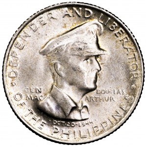 Filipiny, 50 centavos 1947, gen. MacArthur - piękne