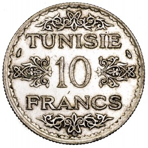 Tunezja, 10 franków 1934