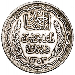 Tunezja, 10 franków 1934