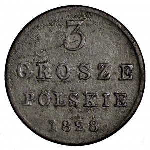 Królestwo Polskie, 3 grosze 1828 FH