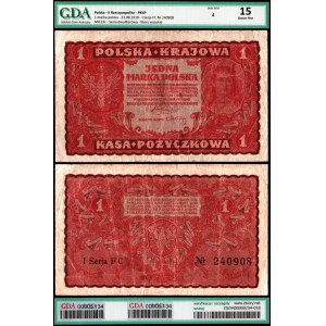 II Rzeczpospolita, 1 marka polska 23.08.1919 - GDA ChF15