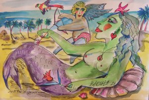 Hanna Bakuła (ur.1950), Syrena i Amor na Goa,2021